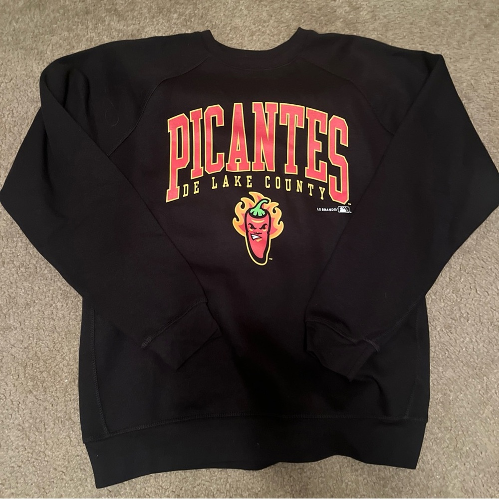 League Black and Red Graphic Crewneck Sweater